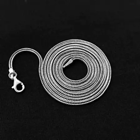 925 ayar gümüş tilki kuyruğu zincir kolye, yoğun dokuma tasarım