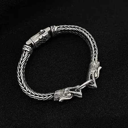 Kurt Kafalı Kilitl Tilki Kuyruğu Bileklik