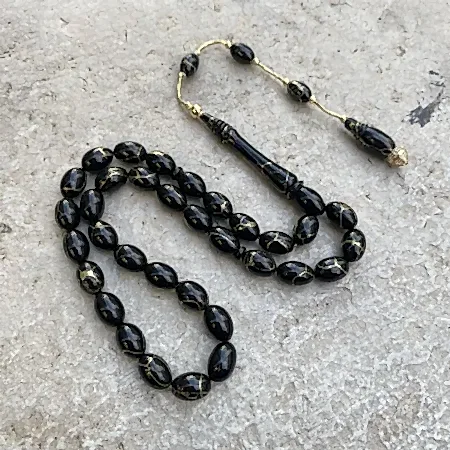 Arizon firüze tesbih 14 ayar altın püsküllü el yapımı özel tasarım